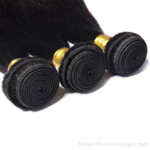 Silky straight hair bundles hair with lace closure 8 inch -28 inch brazilian human hair bundle with closure